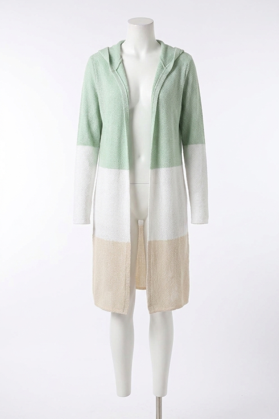 NEW HAPTICS colorblock cardigan in sage